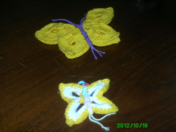 Borboletas em croche para aplicação